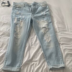 Distressed Light Blue Women's Jeans
